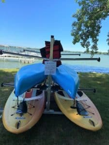 Service League Donates Kayaks for Staff Use