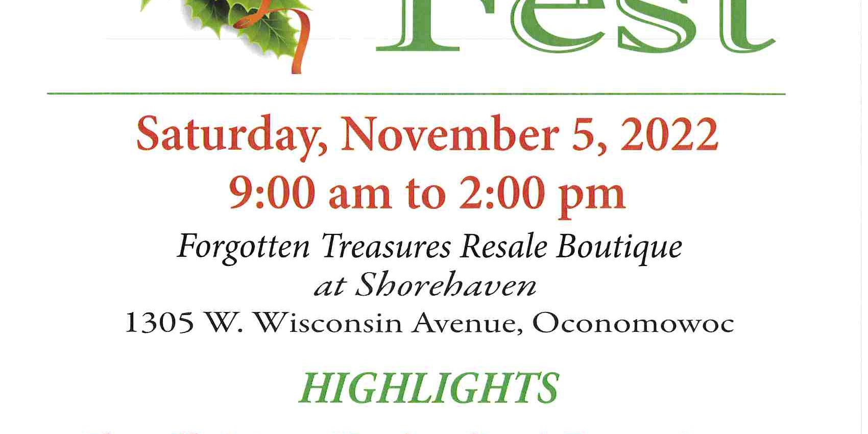 Holly Fest and Bake Sale Shorehaven